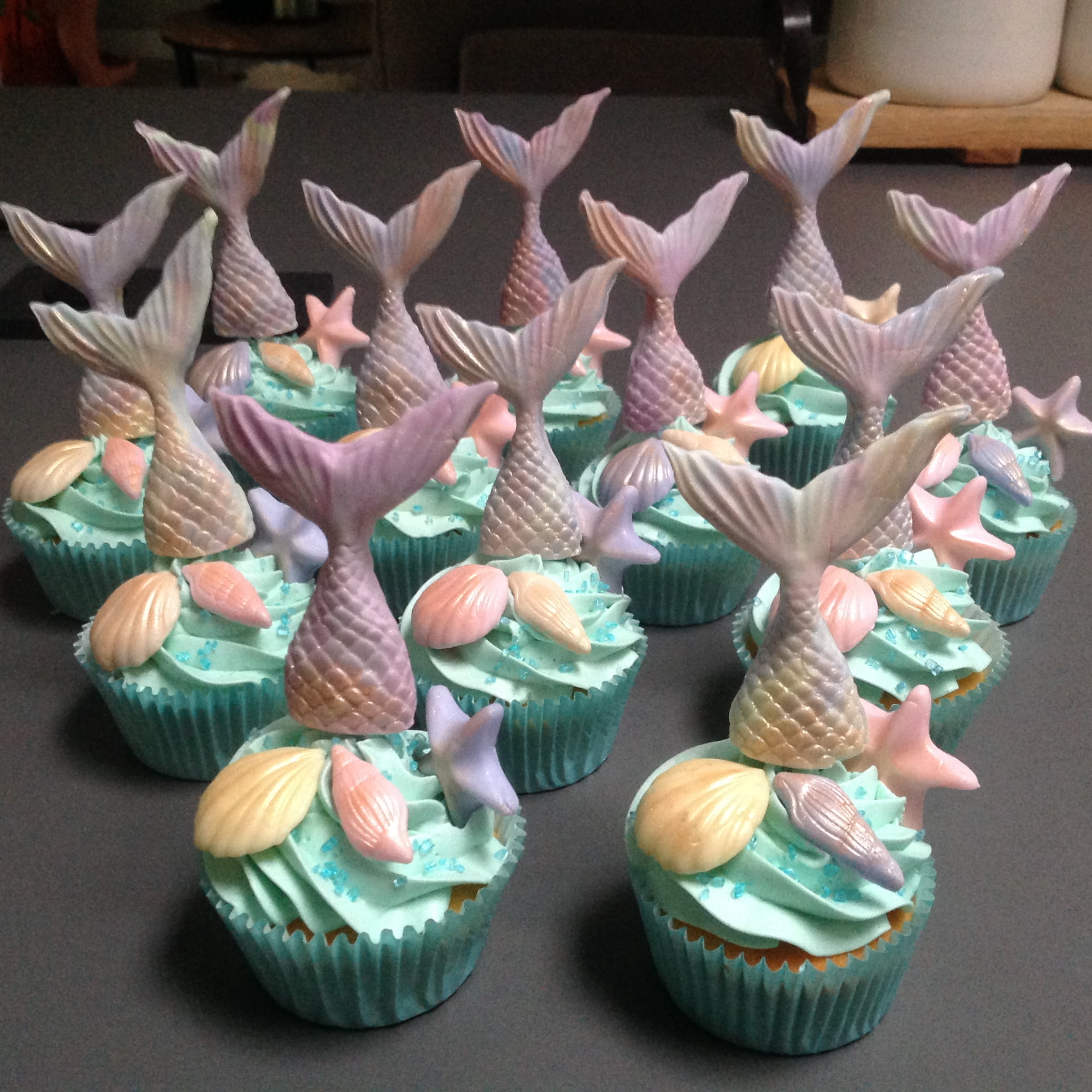 Afbeelding voor “Zeemeermin cupcakes”