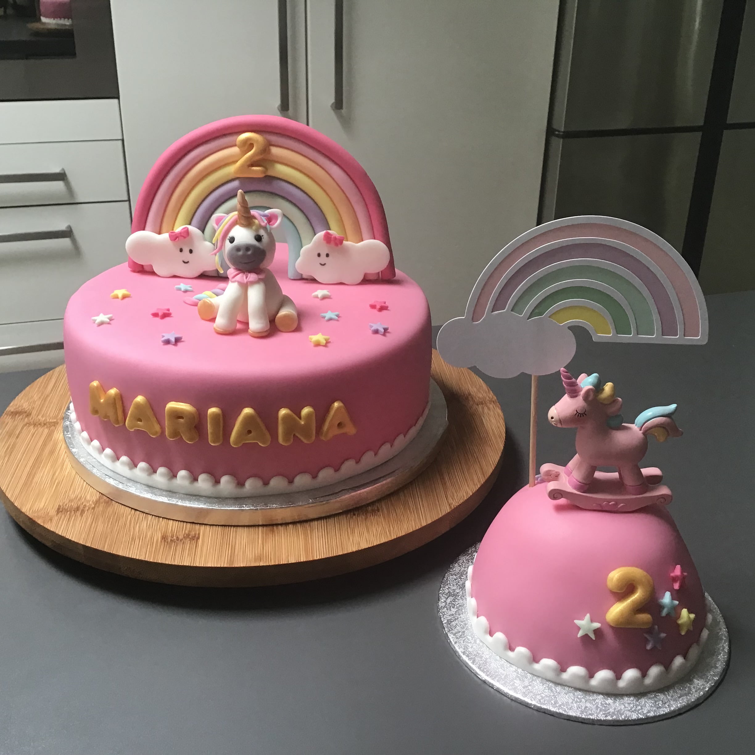 Afbeelding voor “Eenhoorn taart met meptaartje”